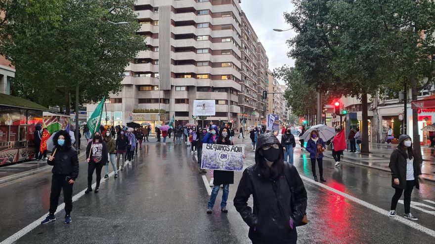Manifestación del 8M en la Gran Vía de Murcia