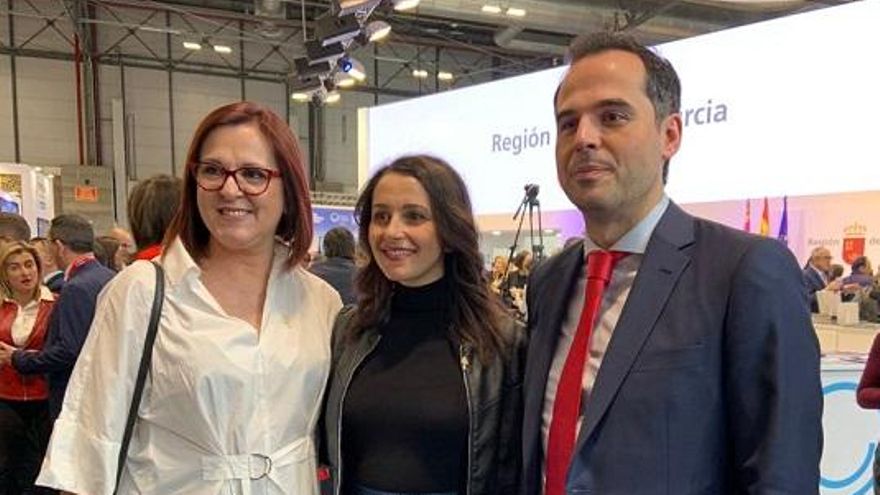 Isabel Franco, vicepresidenta de Murcia, Inés Arrimadas e Ignacio Aguado