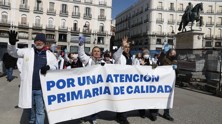 Imagen de una manifestación promovida por el sindicato Amyts en Madrid. EFE/ J.J.Guillen