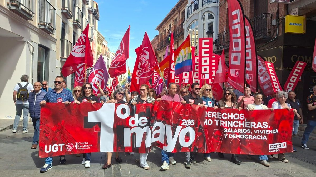 Manifestación por el Primero de Mayo en Guadalajara