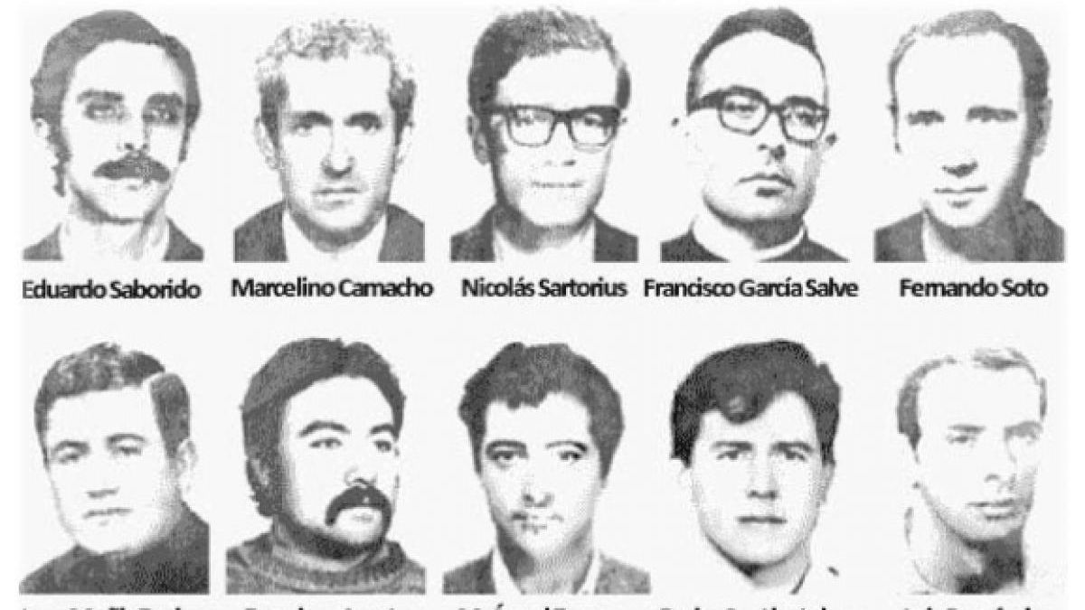 Algunos de los condenados en el proceso 1001.