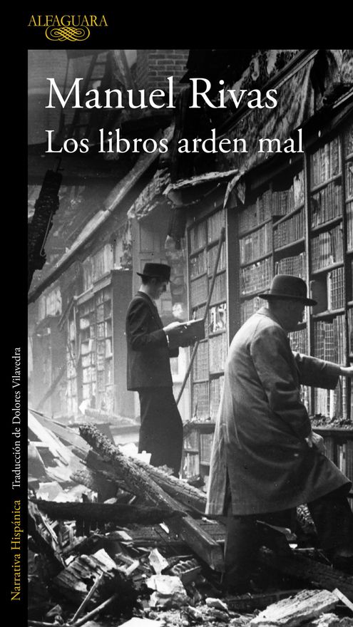 La tapa del libro de Rivas, Los Libros arden mal