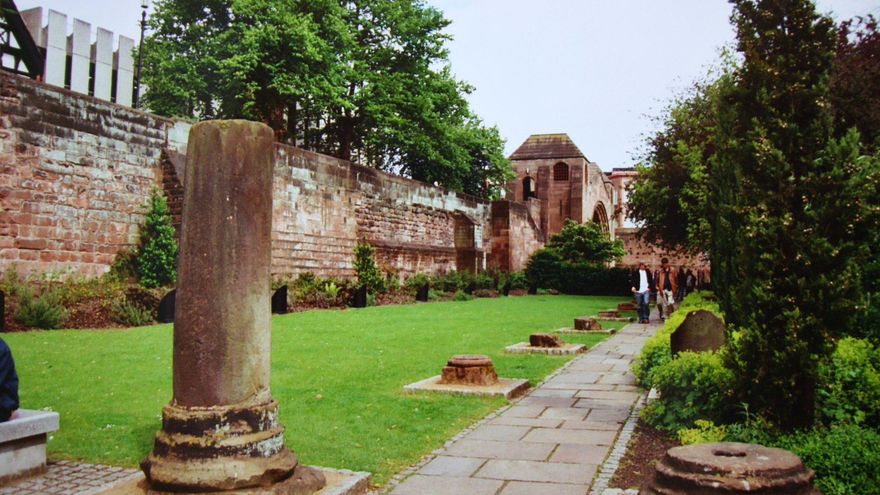 Roman Garden de Chester. Antiguo campamento militar romano.