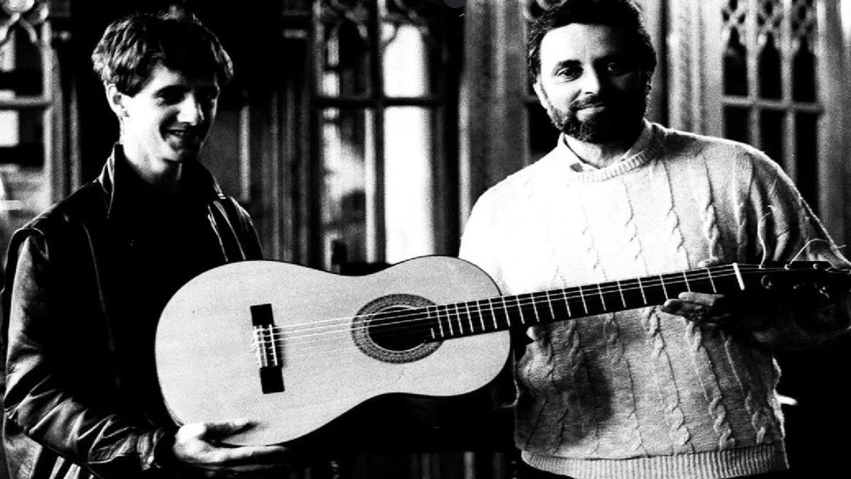 Vini Reilly y Julio Anguita, con la guitarra de Juan Montero