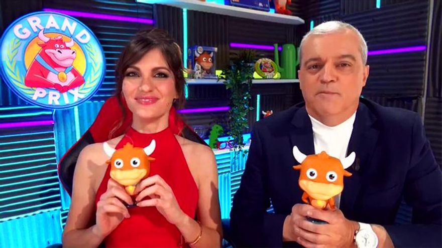 El 'Grand Prix' ya promociona su nueva edición en TVE con Ramón García, Cristinini y "la vaquilla, que está a tope"
