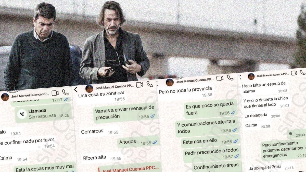 Los whatsapps que guardaba Pradas como última bala implican de lleno a Mazón y su jefe de gabinete en la causa de la dana
