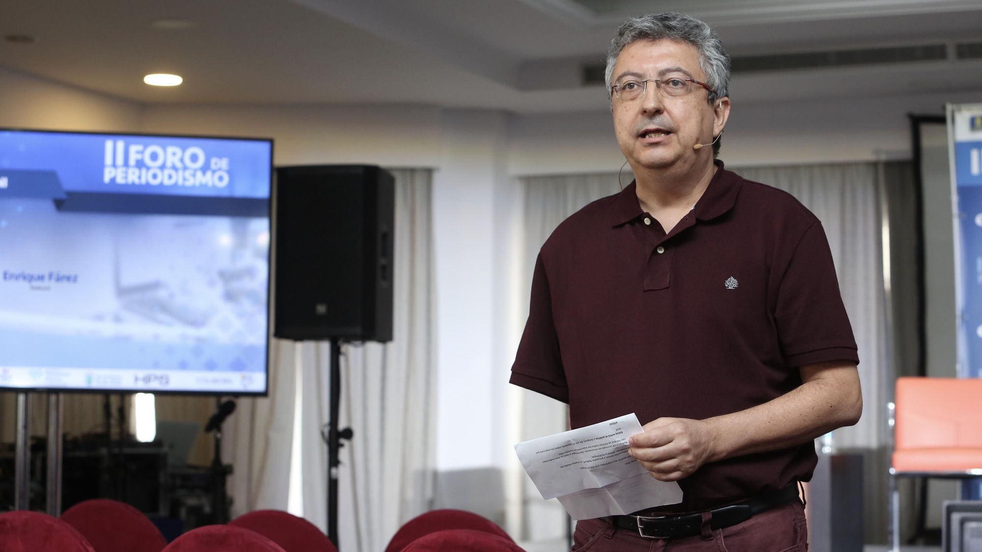 Enrique Fárez presenta el novedoso proyecto 'Nekuni' en el II Foro de Periodismo de Canarias Ahora