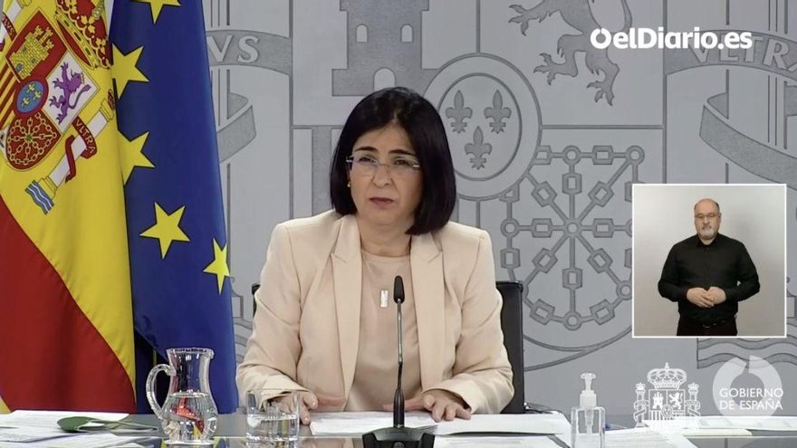 La ministra Darias en rueda de prensa.