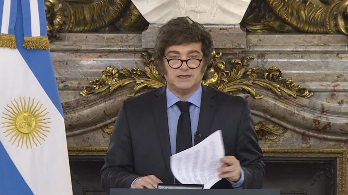 Milei presenta el presupuesto 2026.