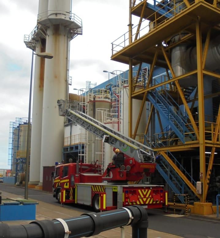 Un momento del simulacro.