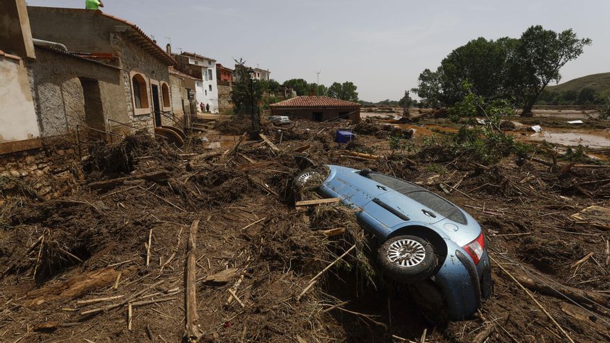 Los daños en municipios de Zaragoza y de Teruel por las tormentas han sido cuantiosos.