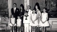 Franco con su familia