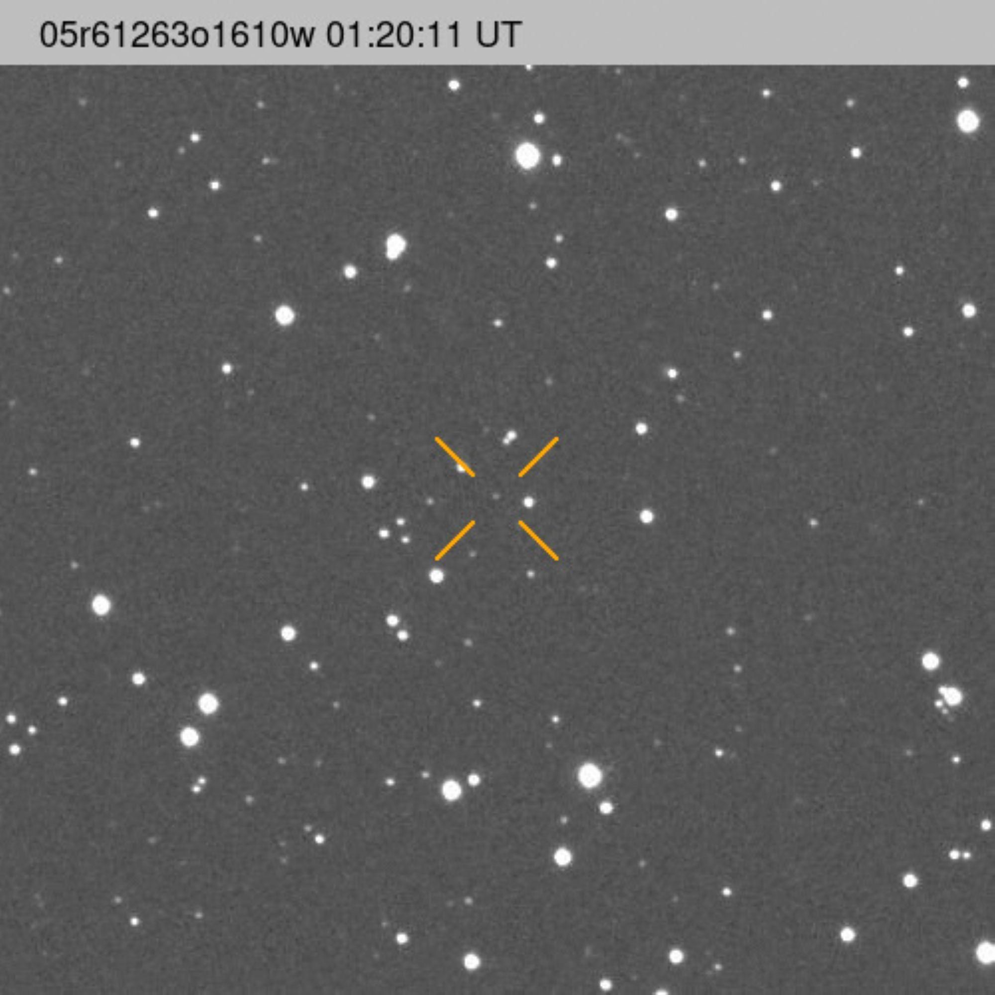 Imagen del objeto 2026 PC6 captada por el telescopio ATLAS-Teide el 11 de agosto a la 1:20 UT (2:20 hora canaria)