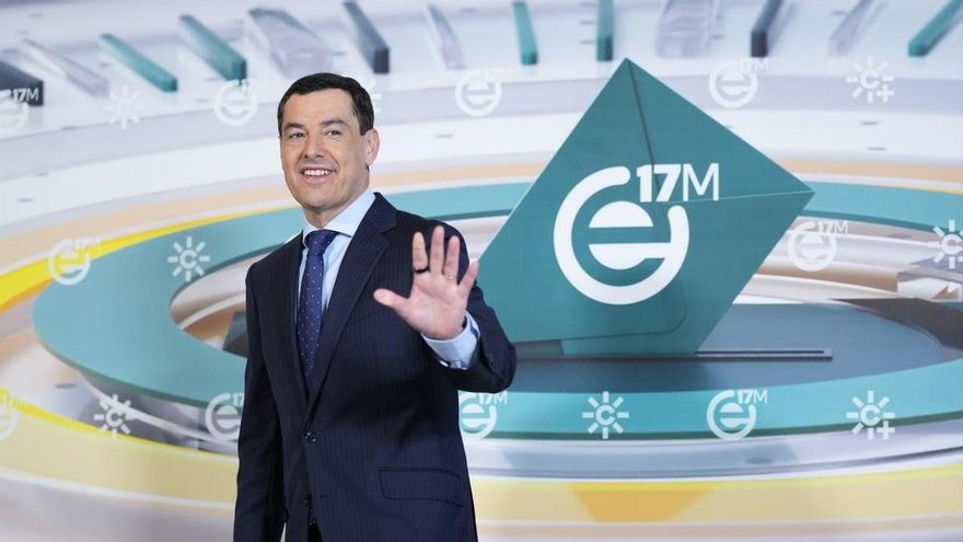 Juan Manuel Moreno (PP), durante el segundo debate electoral