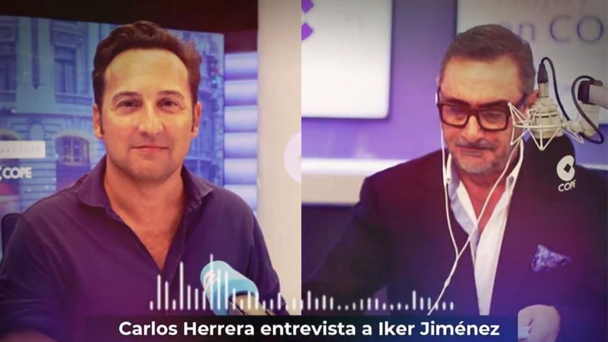 Carlos Herrera entrevista en la COPE a su amigo Iker Jiménez para apoyarle: "Se utilizó o buscó una excusa"
