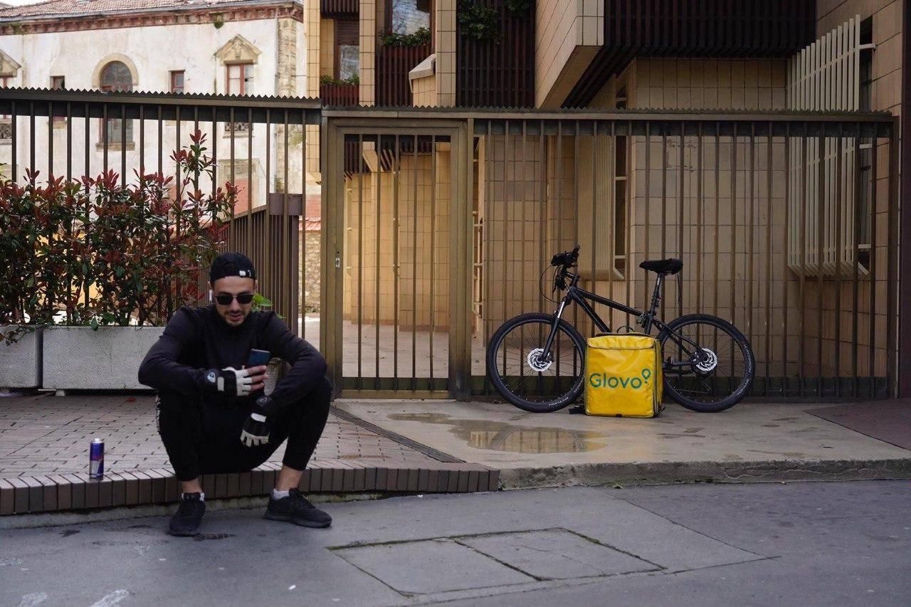 Un 'rider', en la calle Florida