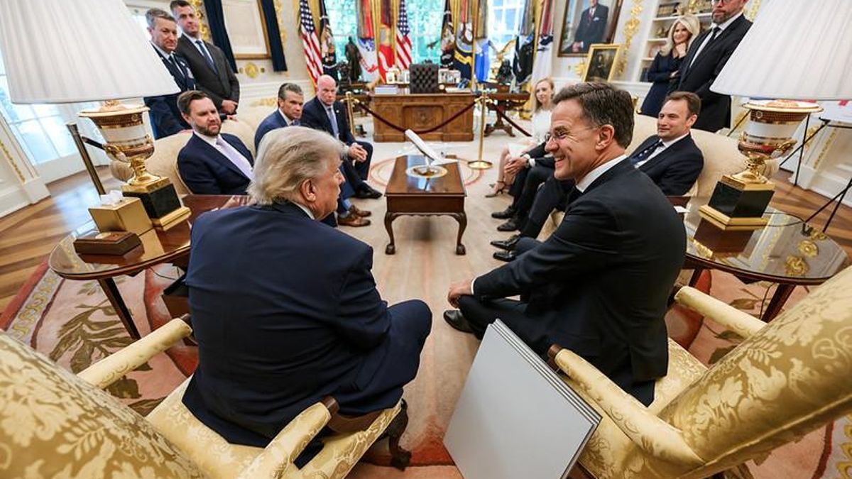 El presidente Donald J. Trump se reúne con el secretario general de la OTAN, Mark Rutte, el miércoles 24 de junio de 2026 en el Despacho Oval.