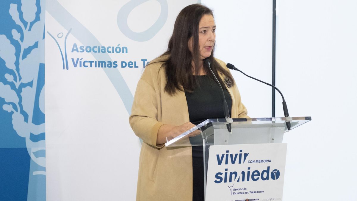Archivo - La preisdenta de la AVT, Maite Araluce, en una imagen de archivo