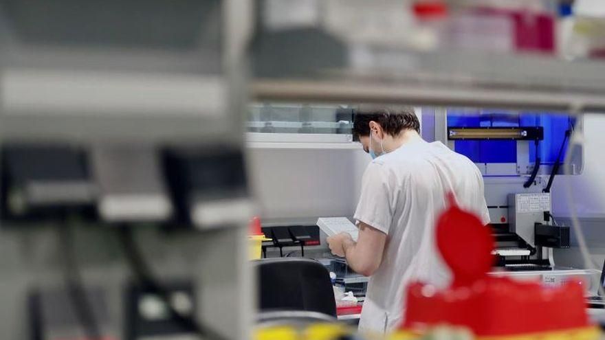 Imagen de realización de pruebas PCR.