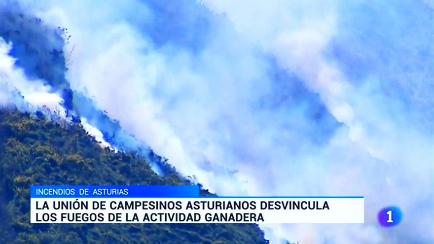 Telediario (19 de marzo) - Incendios en Asturias