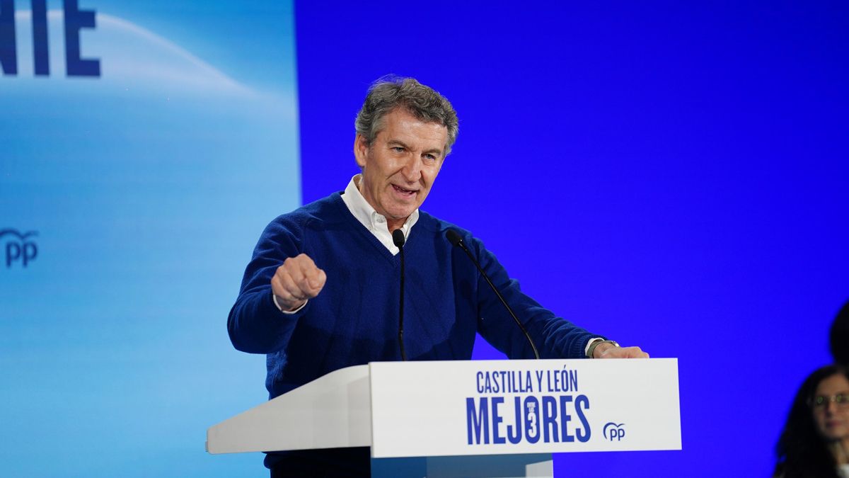 El presidente del PP, Alberto Núñez Feijóo, presenta la candidatura del partido para las elecciones del 15M encabezada por Alfonso Fernández Mañueco, a 13 de febrero de 2026, en Salamanca, Castilla León (España).