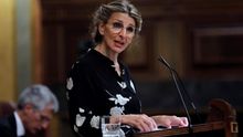 La ministra de Trabajo, Yolanda Díaz, en el Congreso de los Diputados.