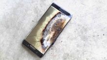 Un Samsung Galaxy Note 7 quemado