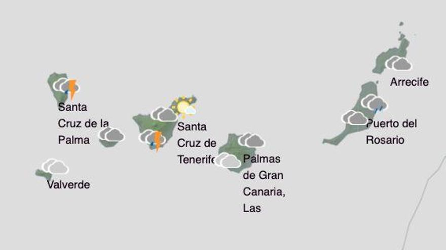 El otoño irrumpe en Canarias con lluvias que podrán ser fuertes y tormentosas en Tenerife y La Palma