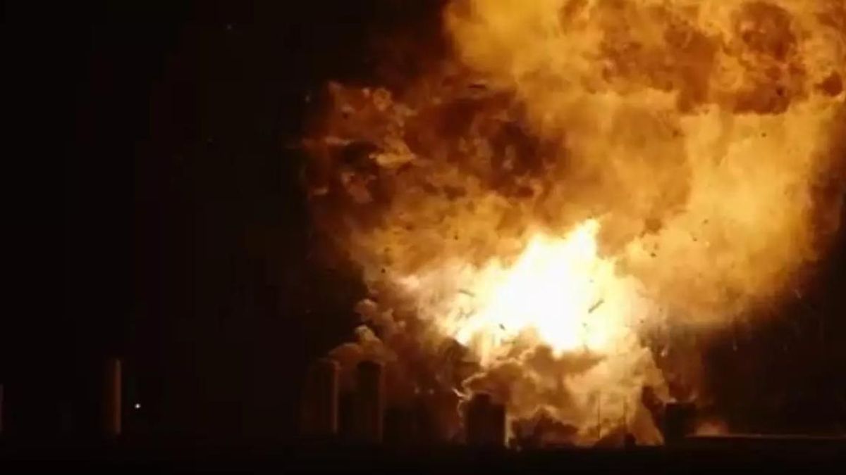 Imagen de la explosión provocada por SpaceX