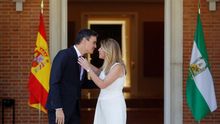 Pedro Sánchez y Susana Díaz en una reunión en Moncloa.