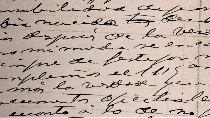 Manuscrito de Artemio Precioso, un texto que triunfó en Madrid