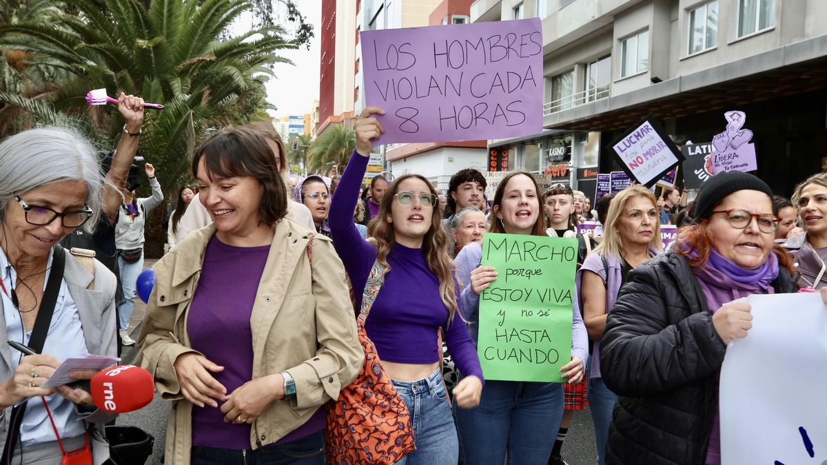 Manifestación del 8M en Gran Canaria. ALEJANDRO RAMOS