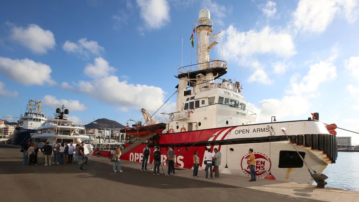 Open Arms, barco de Salvamento Marítimo, en Las Palmas de Gran Canaria.
