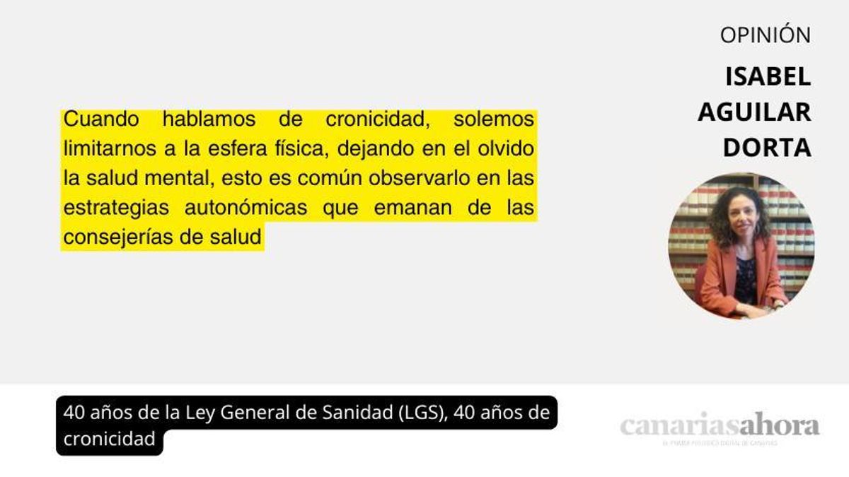 40 años de la Ley General de Sanidad (LGS), 40 años de cronicidad