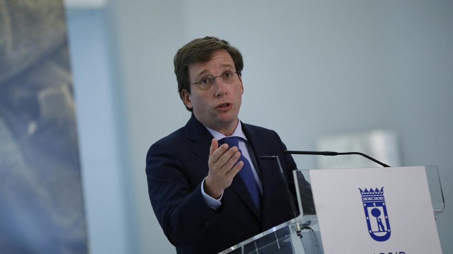 El alcalde de Madrid, José Luis Martínez-Almeida, interviene en la presentación de la exposición 'Gregorio Ordóñez. La vida posible', en CentroCentro, en Madrid (España), a 20 de octubre de 2020. La muestra ha sido organizada por la Fundación Gregorio Ord