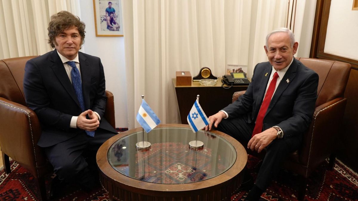 El presidente Javier Milei junto al primer ministro Benjamin Netanyahu en su última visita a Israel.