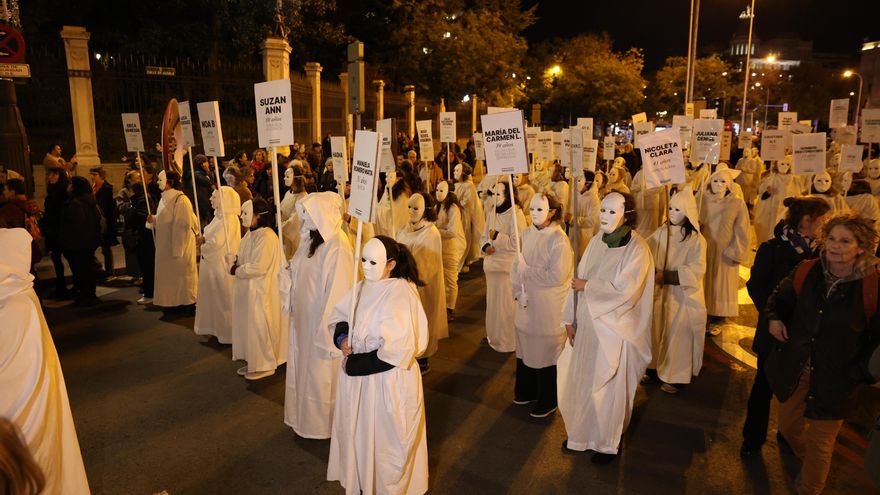 Una de las manifestaciones convocadas en Madrid este 25N.