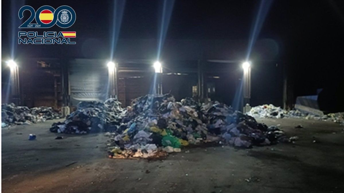 vertedero de Zonzamas, en una imagen difundida por la Policía Nacional.