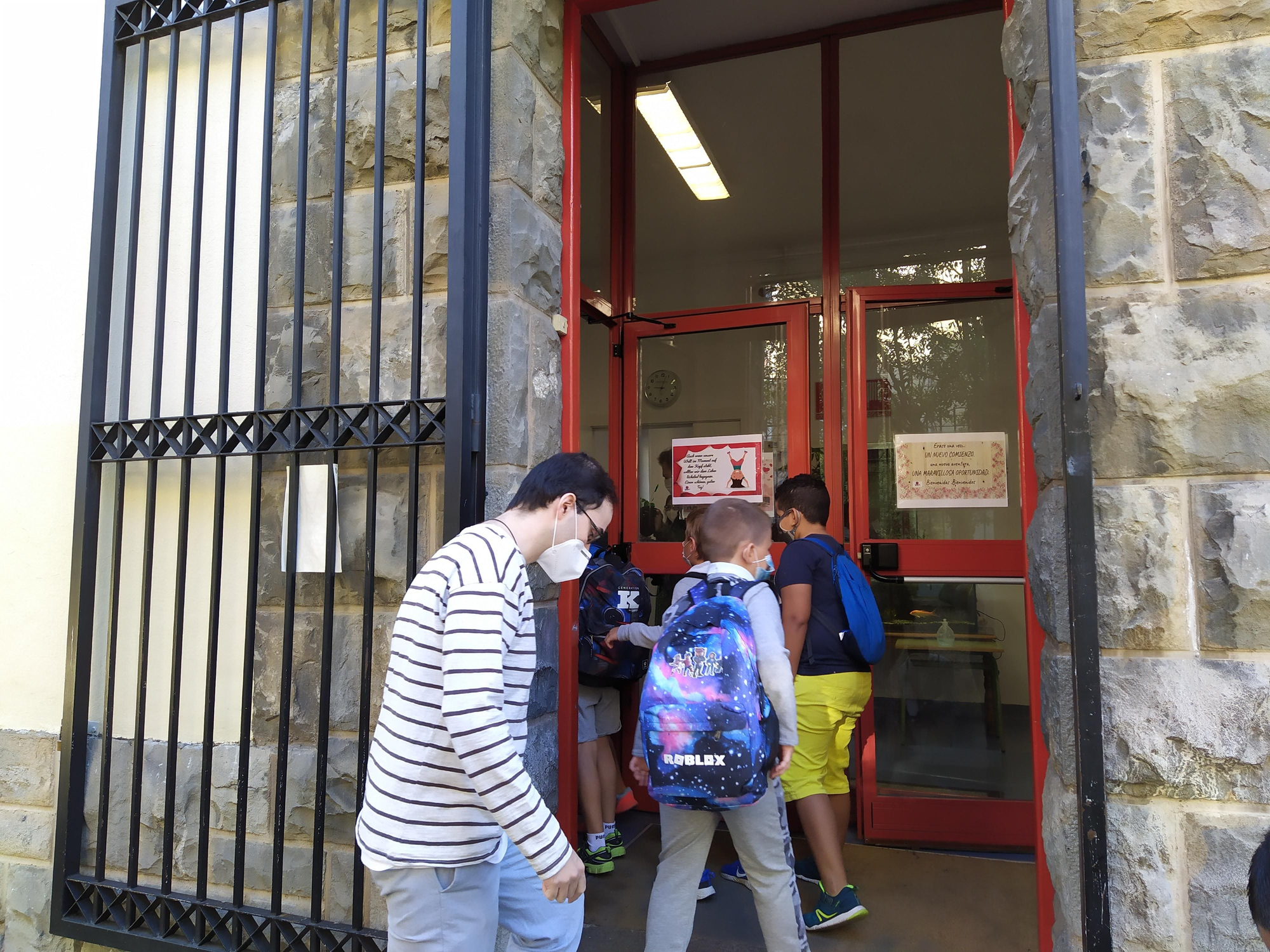 Vuelta a las aulas en el Colegio Público Paderborn de Pamplona