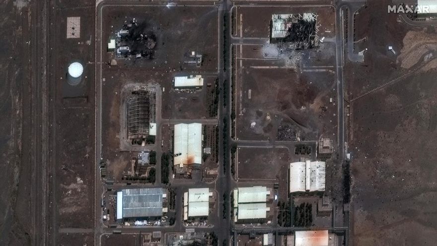 Imagen de satélite de las instalaciones nucleares de Natanz en Irán