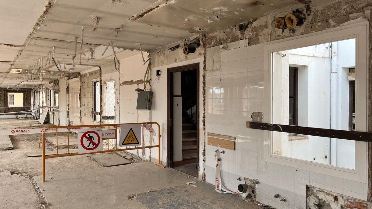 Interior del edificio de la delegación de Gobierno en obras correspondiente a la primera planta