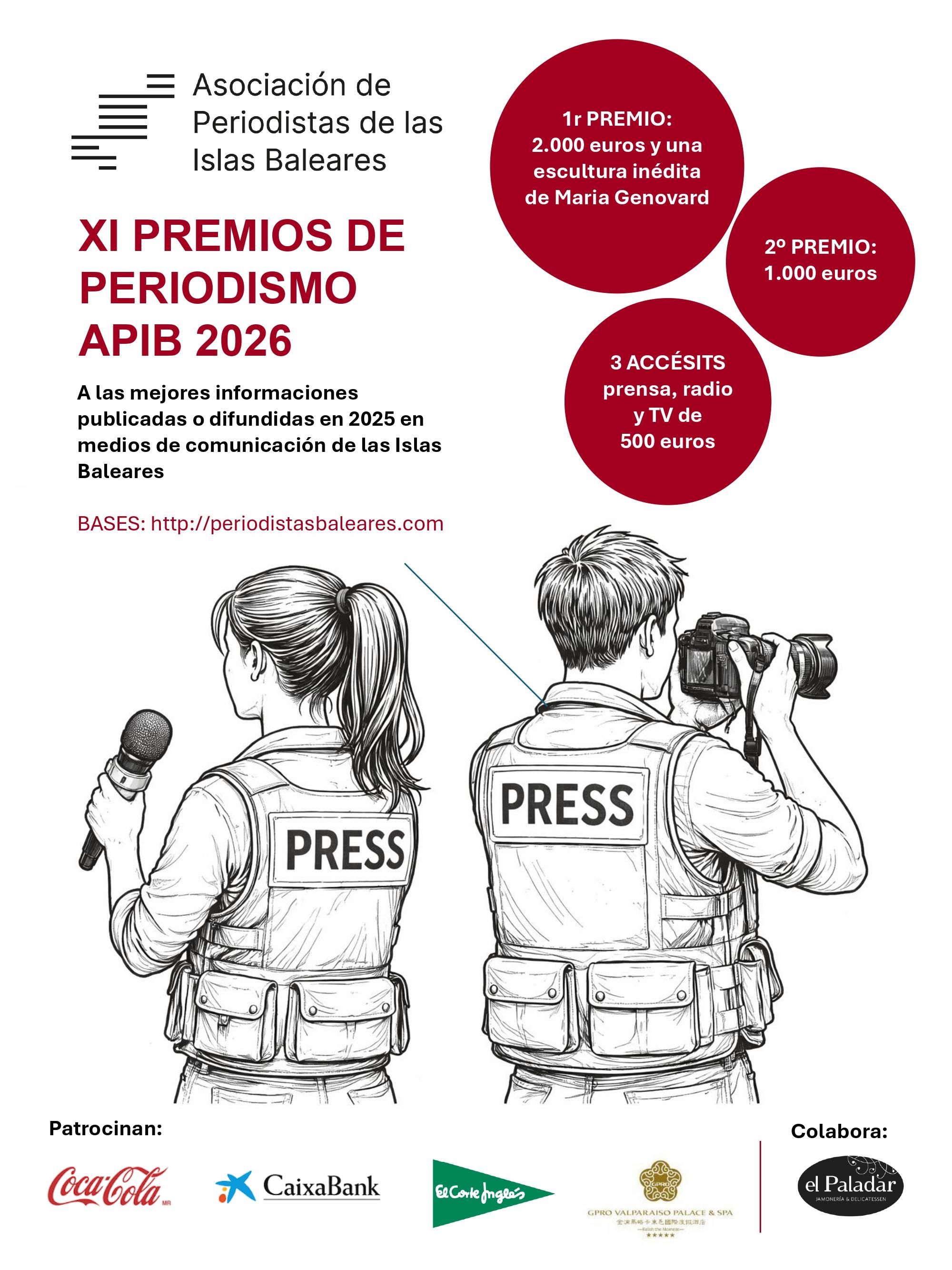 Cartel de los XI Premios Periodismo APIB.