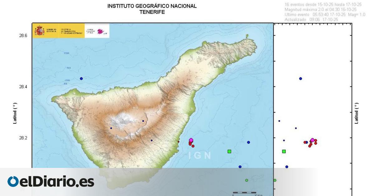 La serie sísmica que acumula 55 terremotos en Tenerife es ''peculiar'' pero no hay intrusión de magma