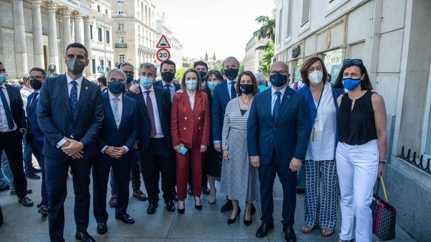 Gema Igual en la concentración de alcaldes del PP en Madrid