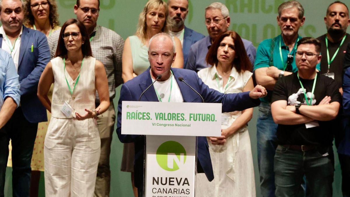 Luis Campos, en un acto de Nueva Canarias.