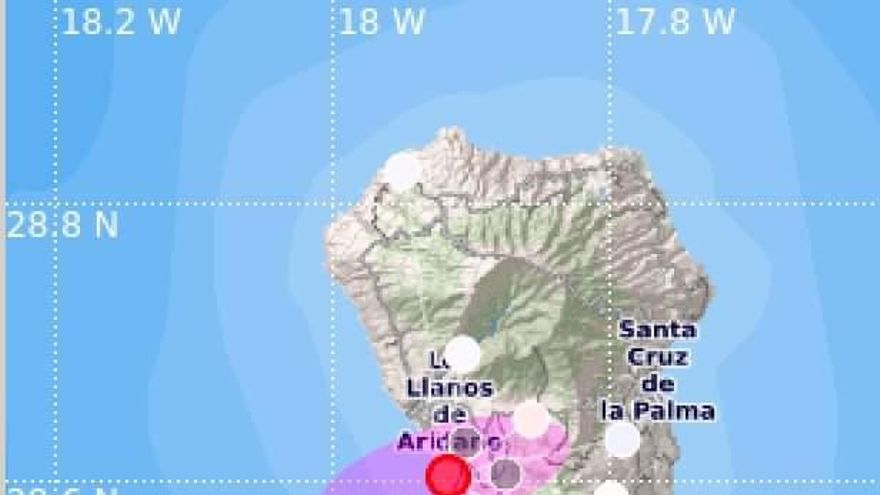 Registrado un terremoto de 4,8 en La Palma, el mayor desde que comenzó la erupción
