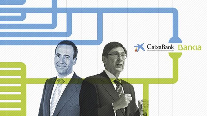 La fusión de Bankia y CaixaBank eleva los riesgos de reducir la competencia en el sistema financiero español