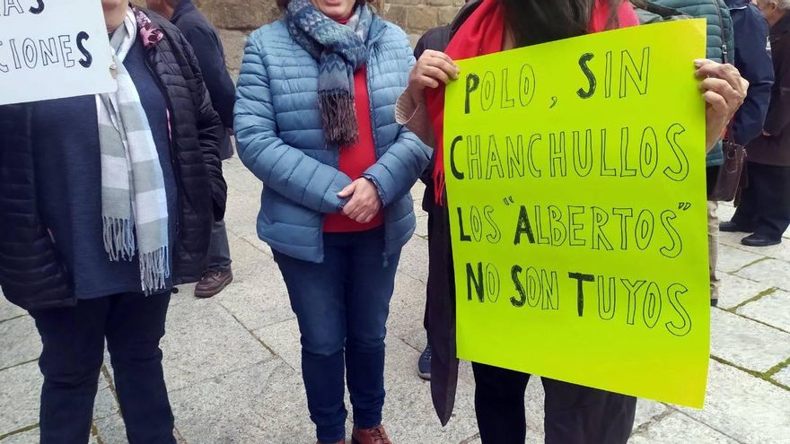 Protesta frente al Museo de Santa Cruz en Toledo