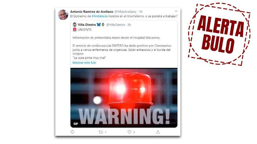 La Junta de Andalucía inaugura en su web una nueva sección contra los 'bulos' con un tuit de un exconsejero socialista