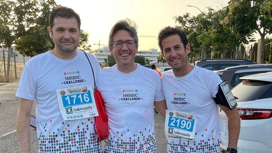 Marco A. Calzado, Juan de la Haba y Enrique Gómez, en el reto del Imibic